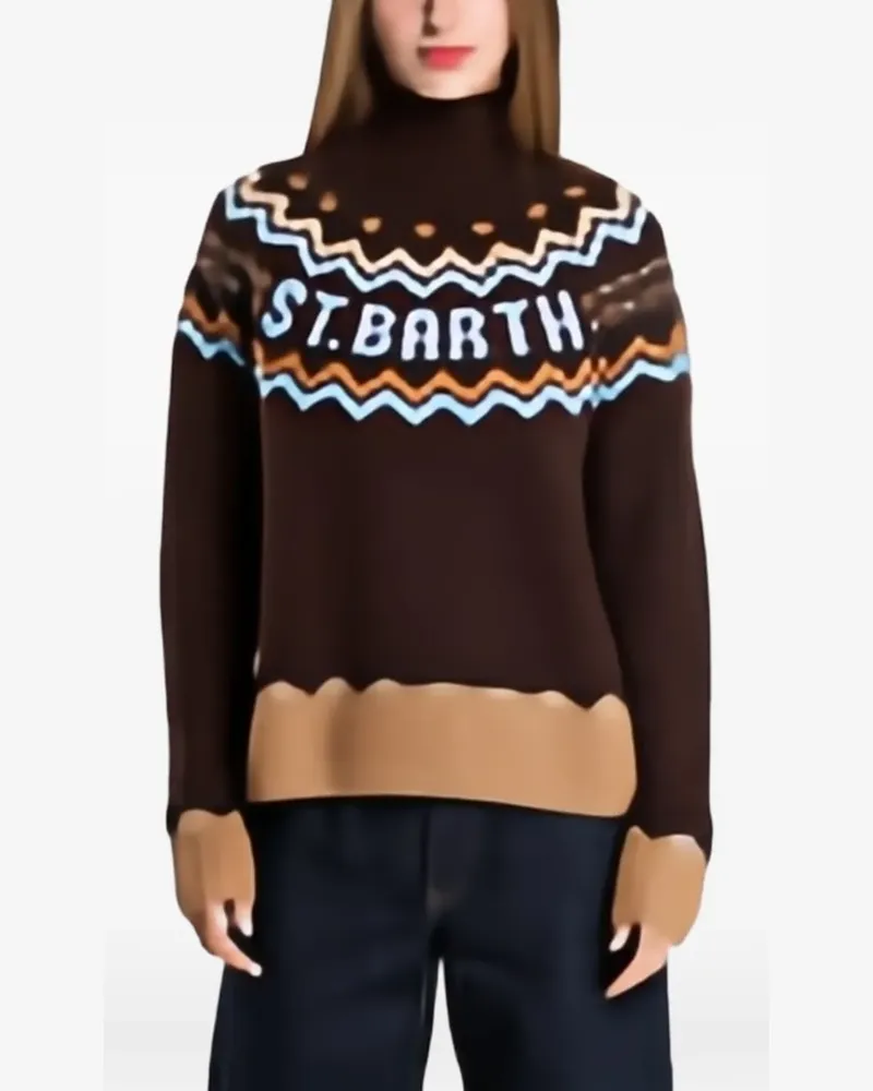 MC2 Saint Barth Meghan Nordic turtleneck sweater - Braun Braun