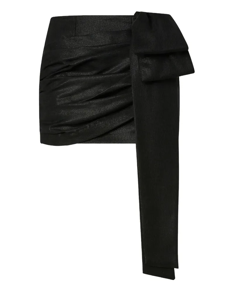 Pinko Drapierter Minirock mit Schleife - Schwarz Schwarz