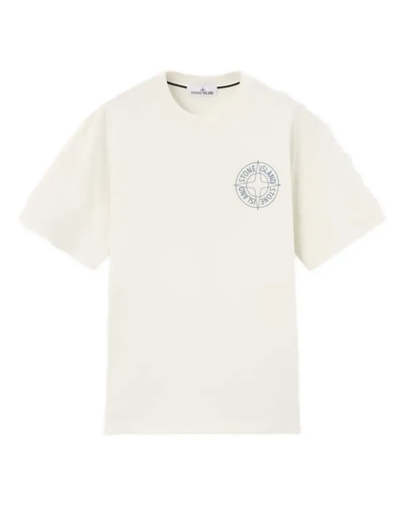 Stone Island T-Shirt mit Kompass-Print - Nude Nude
