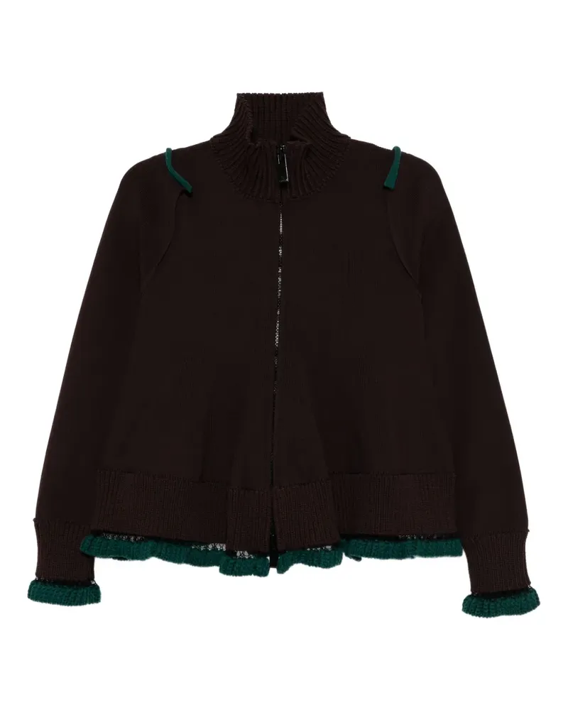Sacai Maglia Cardigan - Braun Braun