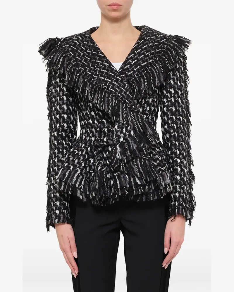 Lanvin fringe-trimmed jacket - Schwarz Schwarz