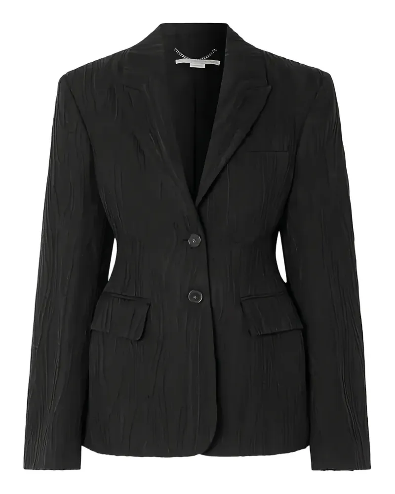 Stella McCartney textured single-breasted blazer - Schwarz Schwarz