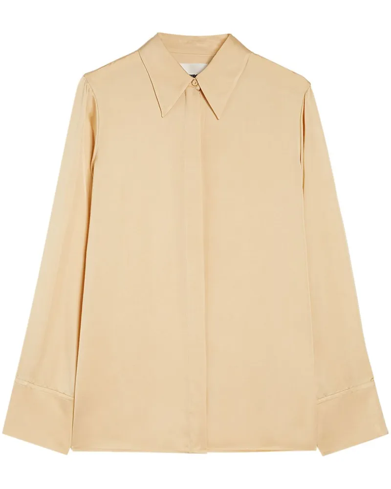 Jil Sander Hemd mit verdeckter Knopfleiste - Nude Nude