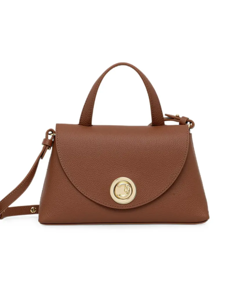 Coccinelle grained calf leather shoulder bag - Braun Braun