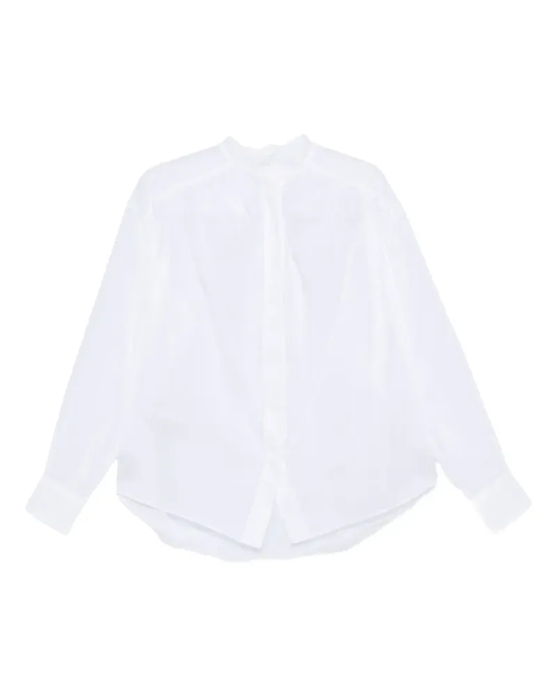 ANDAMANE Rania gathered-detail long-sleeve shirt - Weiß Weiß