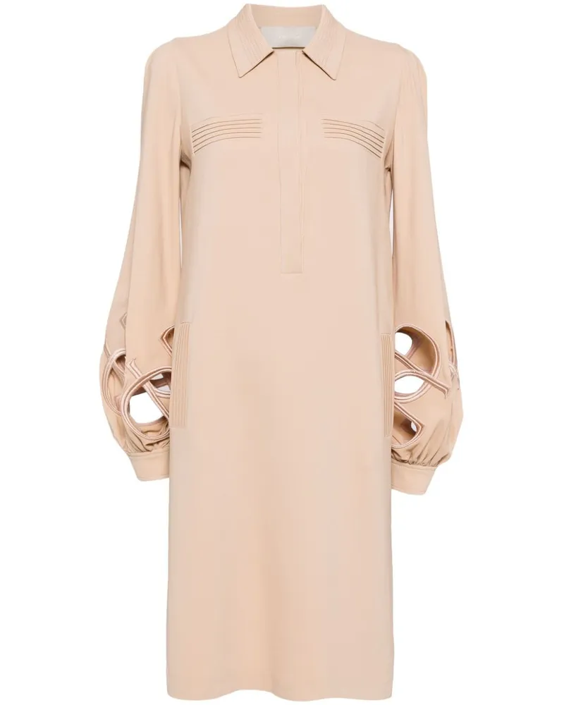 Elie Saab Besticktes Kleid mit Cut-Outs - Nude Nude