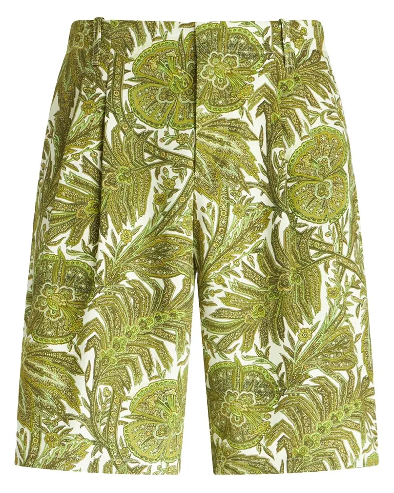 Etro Bermudas mit Blumen-Print - Grün Grün