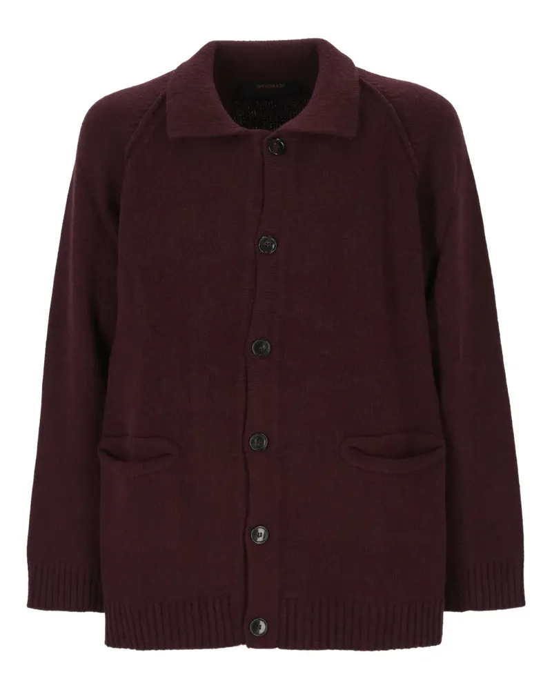 OFFICINA 36 Geknöpfter Cardigan mit Raglanärmeln - Rot Rot