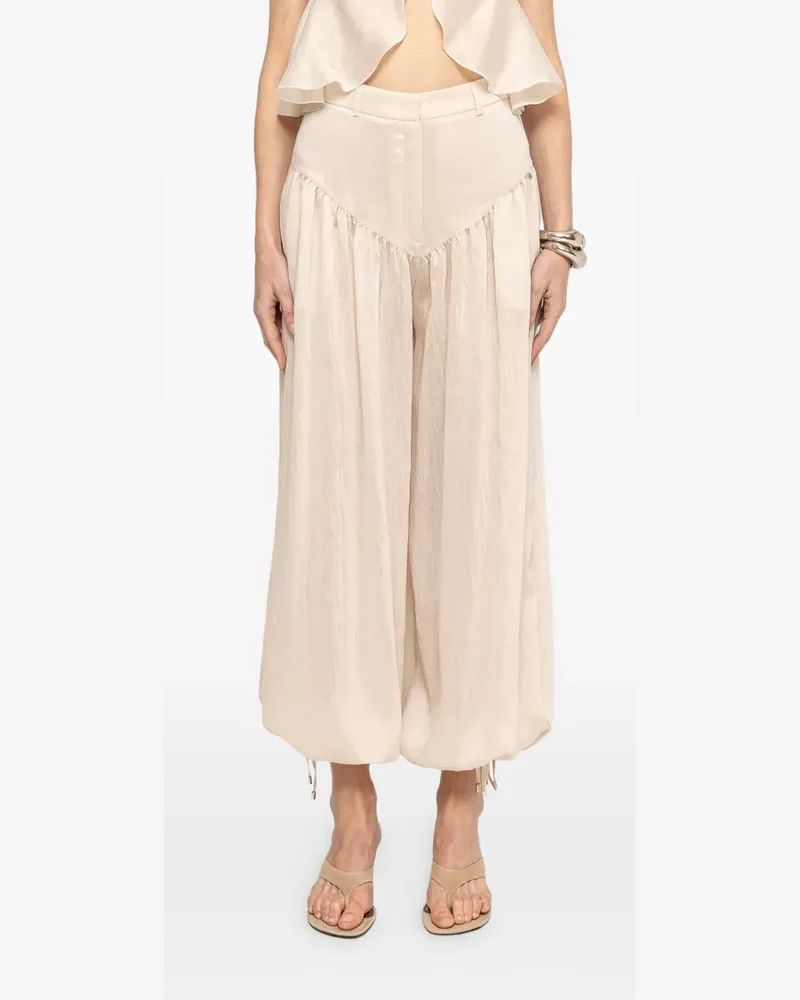 NISSA balloon fit trousers - Nude Nude