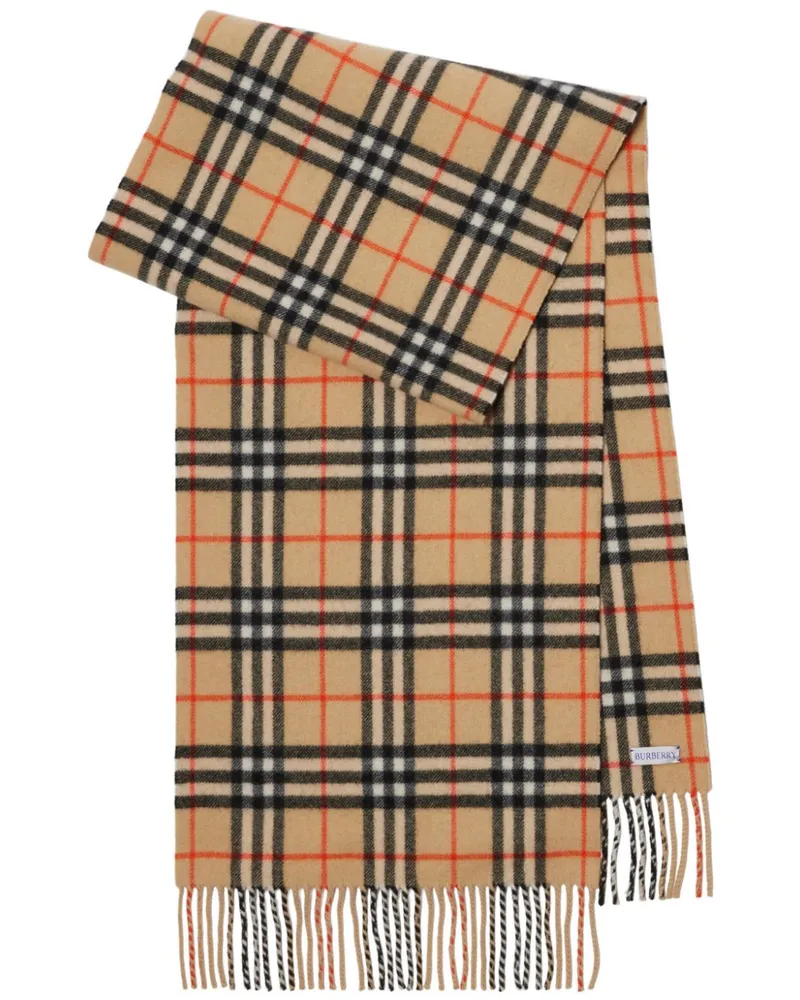 Burberry Kaschmirschal mit Vintage-Check - Nude Nude