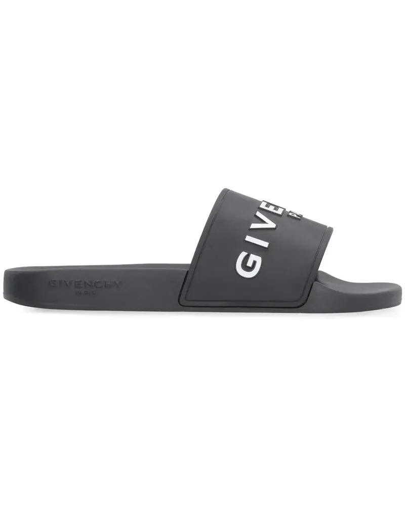 Givenchy Pantoletten mit Logo - Schwarz Schwarz