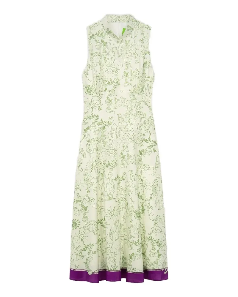 Shanghai Tang mulberry silk maxi dress - Nude Nude