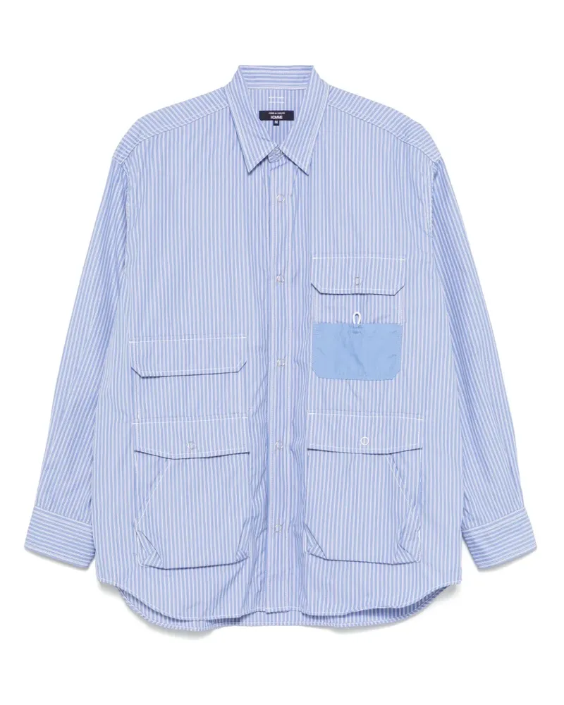 Comme des Garçons Gestreifte Hemden - Blau Blau