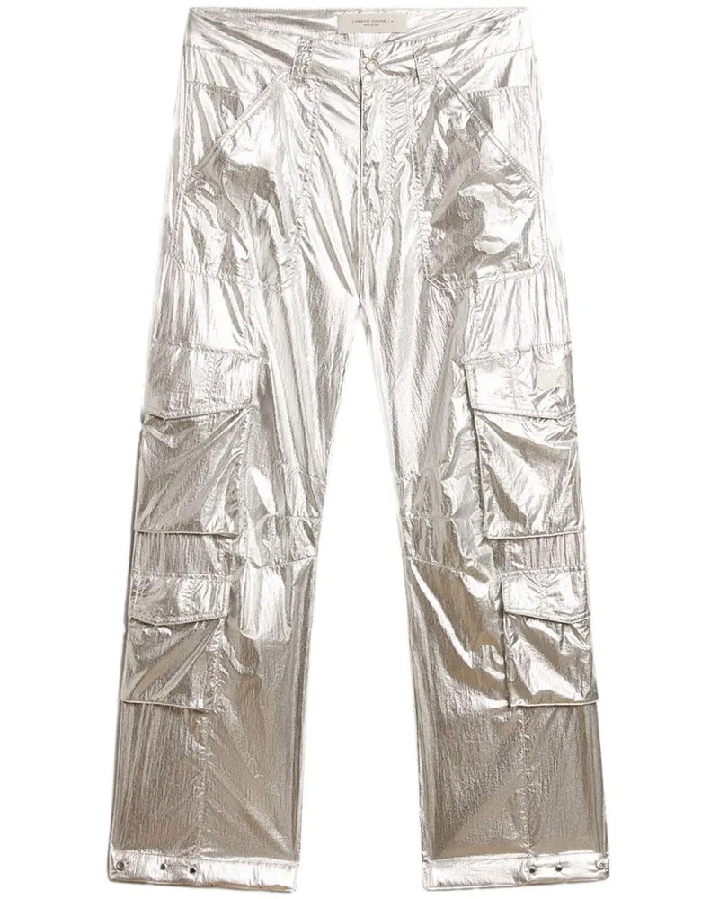 Golden Goose Metallische Cargohose - Silber Silber