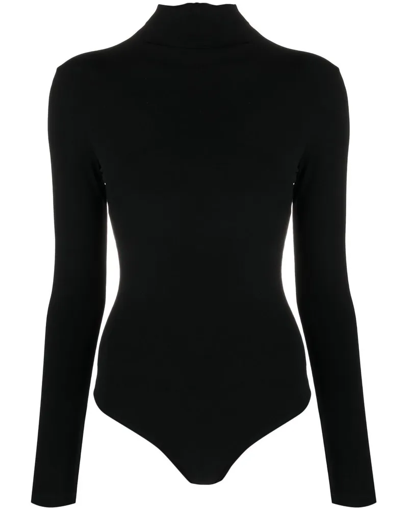 ATU Body Couture Langärmeliger Body mit Stehkragen - Schwarz Schwarz
