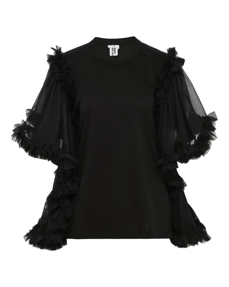 Noir Kei Ninomiya ruffled blouse - Schwarz Schwarz