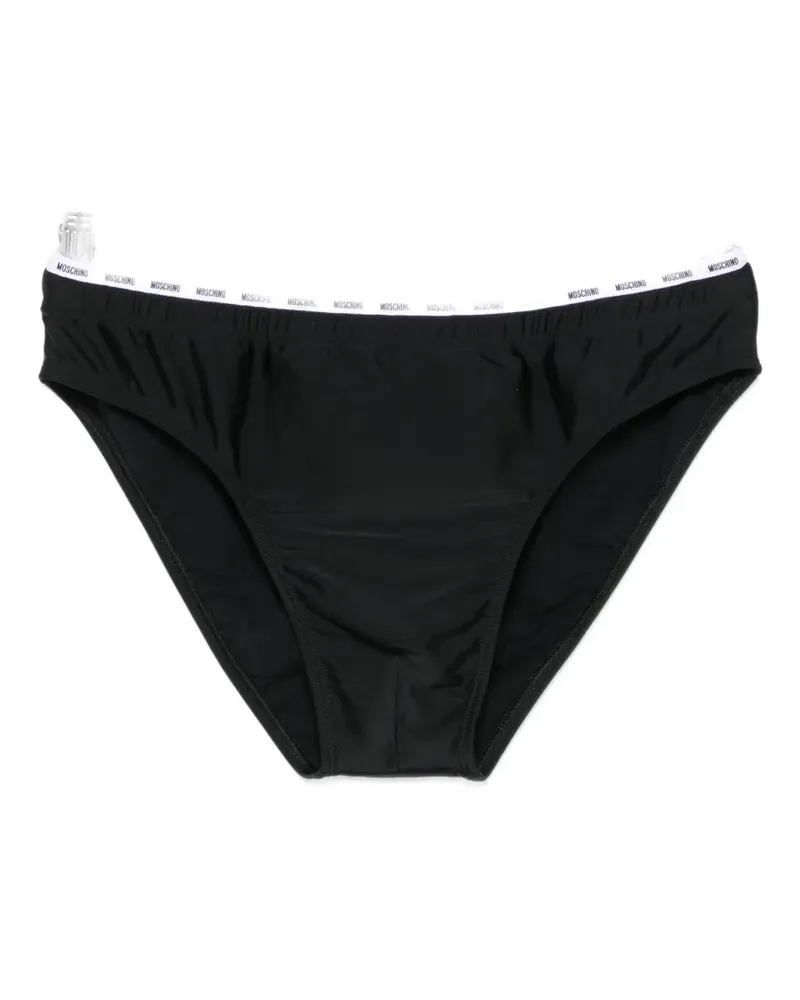 Moschino logo-waistband briefs - Schwarz Schwarz