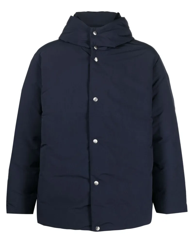 Jil Sander Daunenjacke mit Kapuze Blau