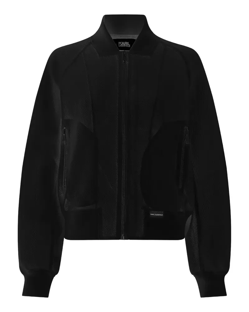 Karl Lagerfeld Bomberjacke mit Reißverschluss - Schwarz Schwarz