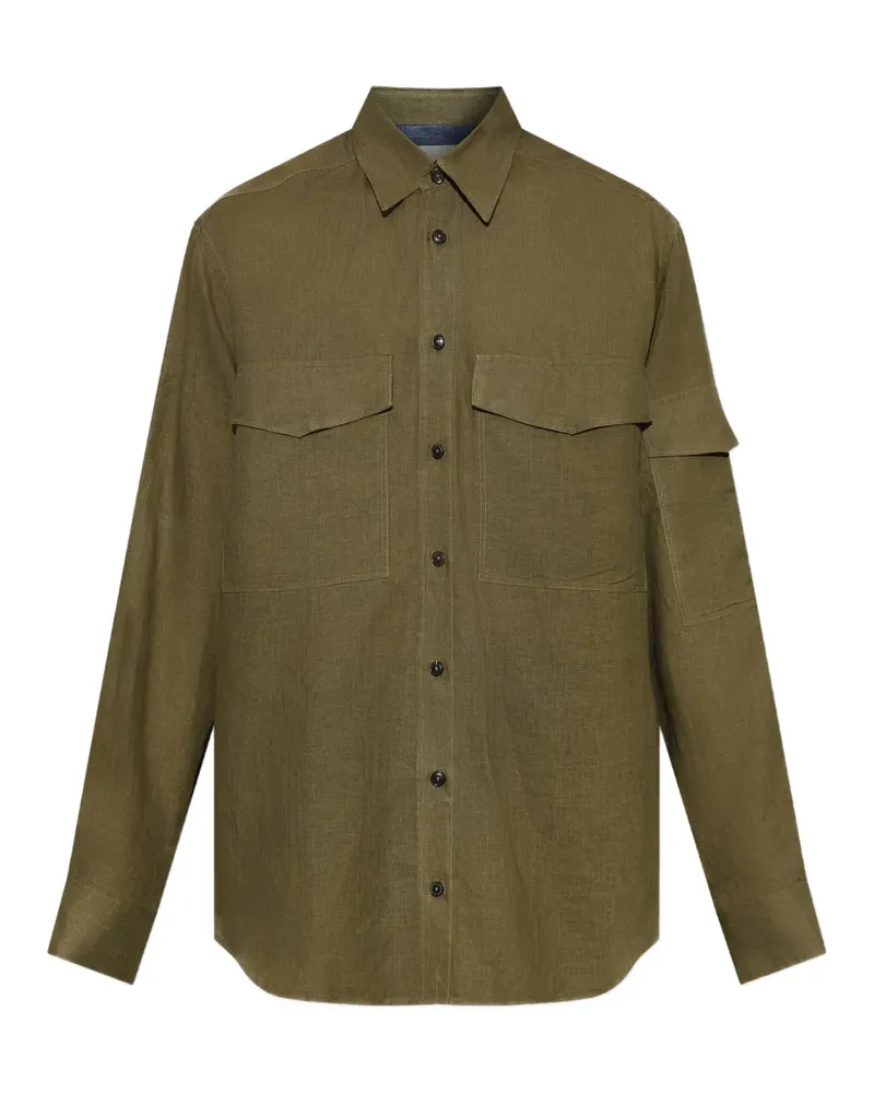Paul Smith chest-pocket linen shirt - Grün Grün