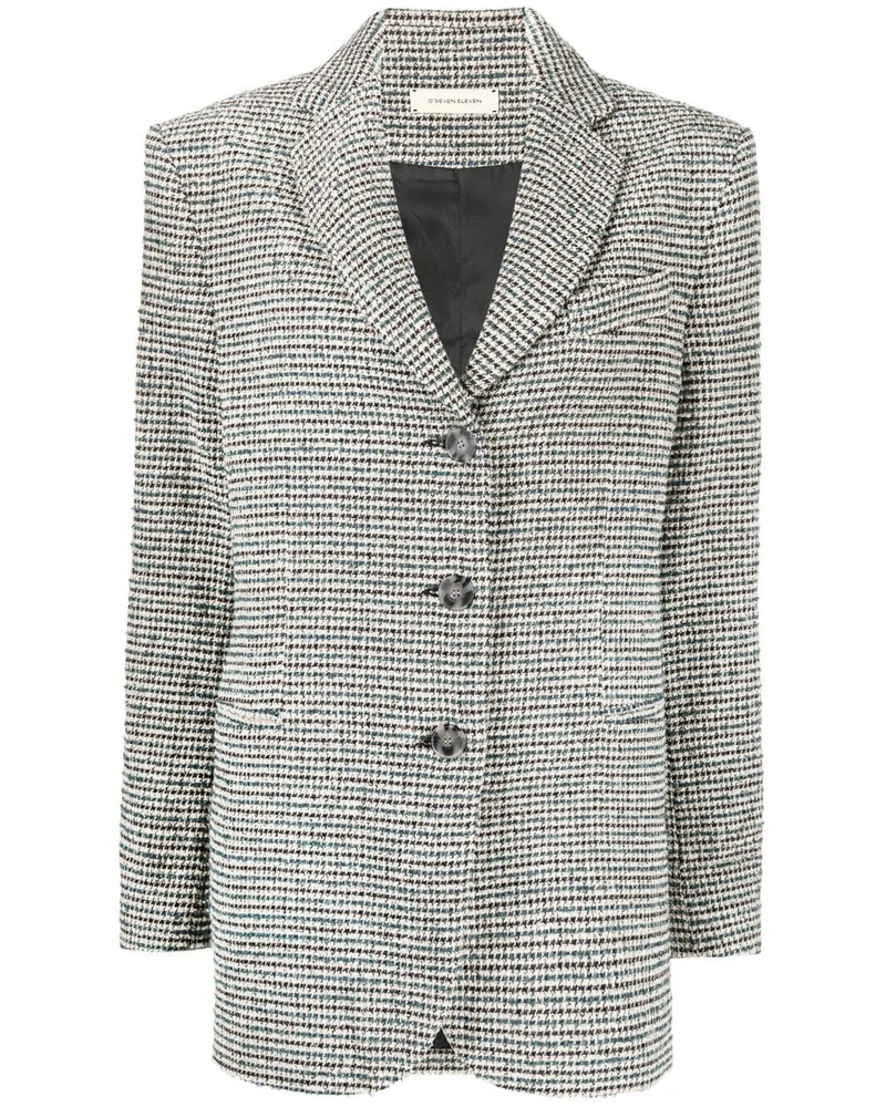 0711 Einreihiger Blazer Mehrfarbig