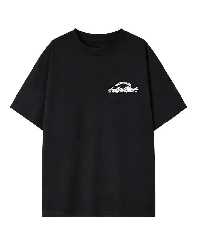 ONLY THE BLIND Black Yacht Club T-Shirt mit Logo-Print - Schwarz Schwarz