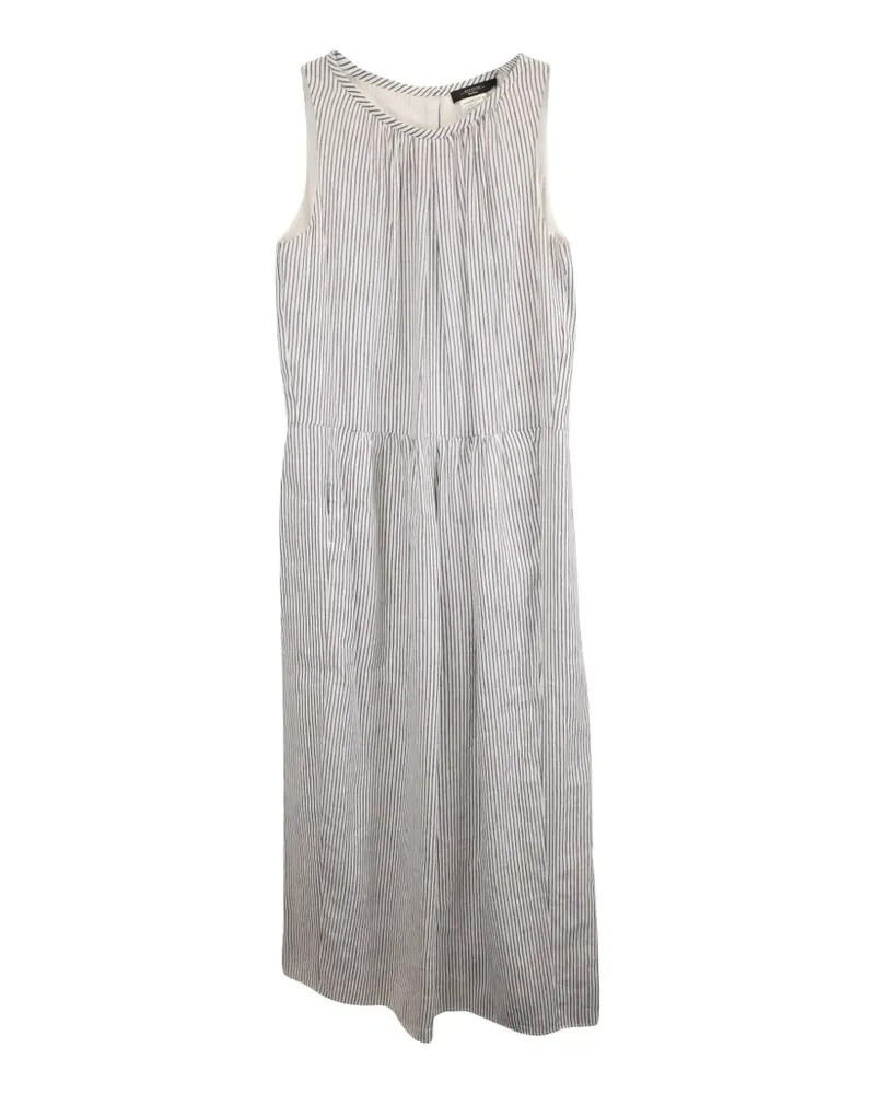 Max Mara striped sleeveless maxi dress - Weiß Weiß