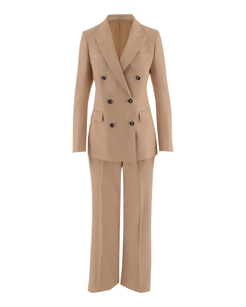 Tagliatore Doppelreihiges Sakko mit Nadelstreifen - Nude Nude