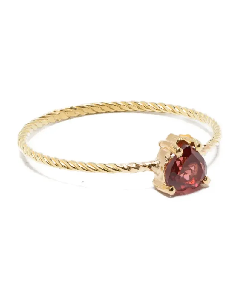Wouters & Hendrix 18kt yellow gold heart Garnet ring Gold