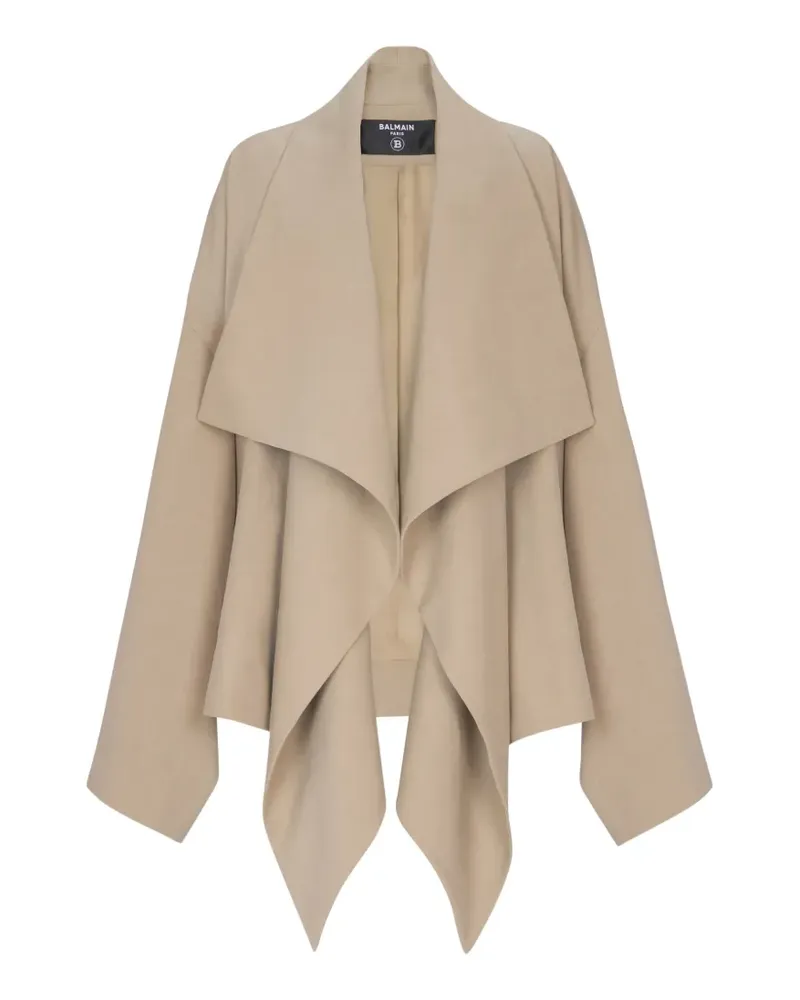 Balmain Jacke aus Gabardine - Nude Nude