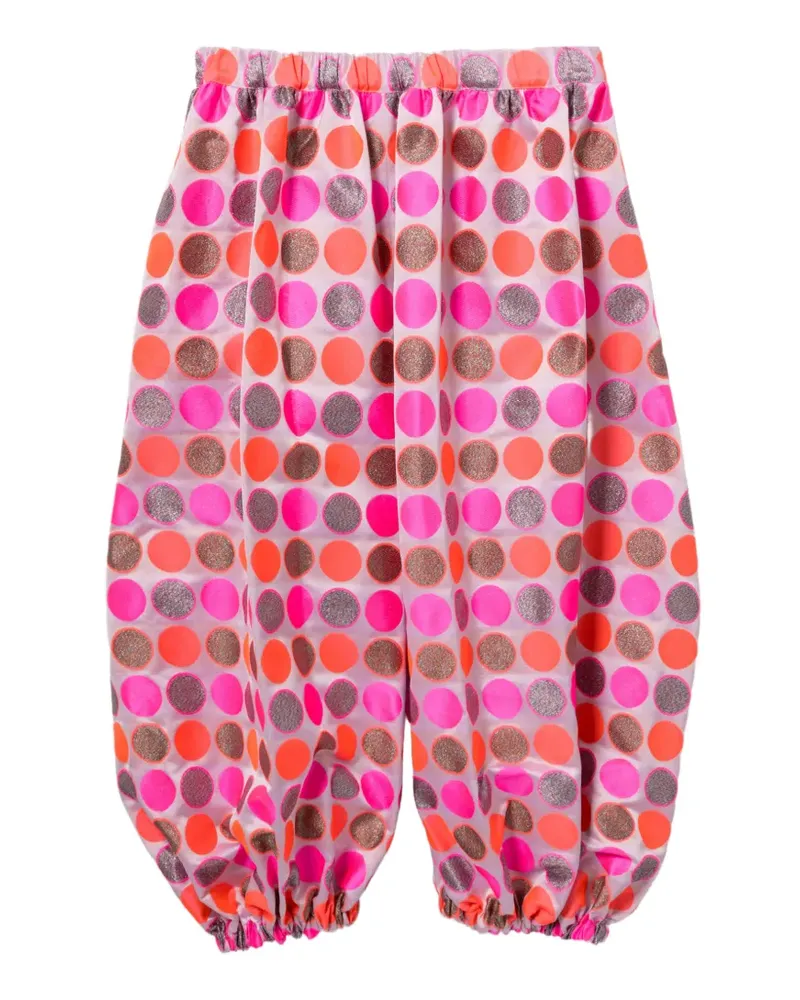 Comme des Garçons Gepunktete Cropped-Hose - Rosa Rosa