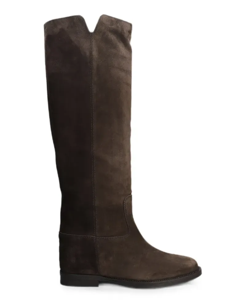Via Roma 15 internal wedge-heel knee-high boots - Braun Braun