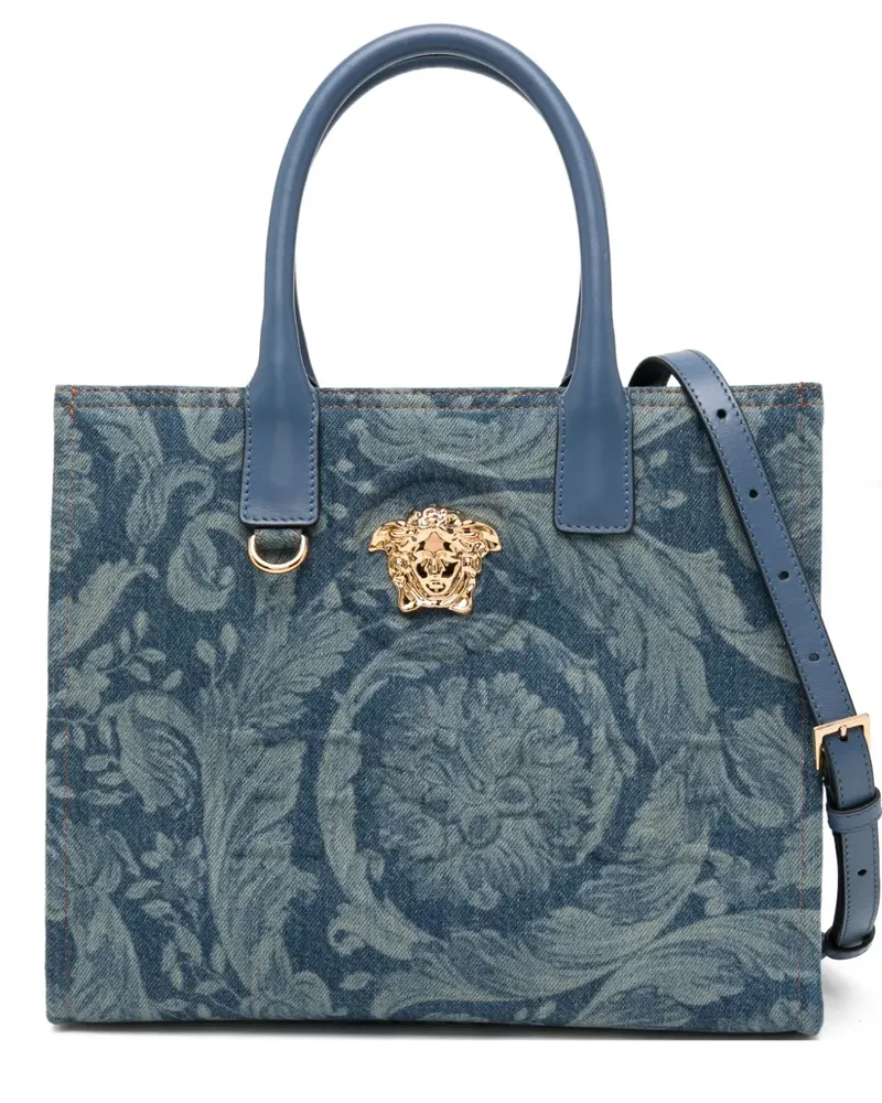 Versace Kleine Barocco La Medusa Tote Bag - Blau Blau