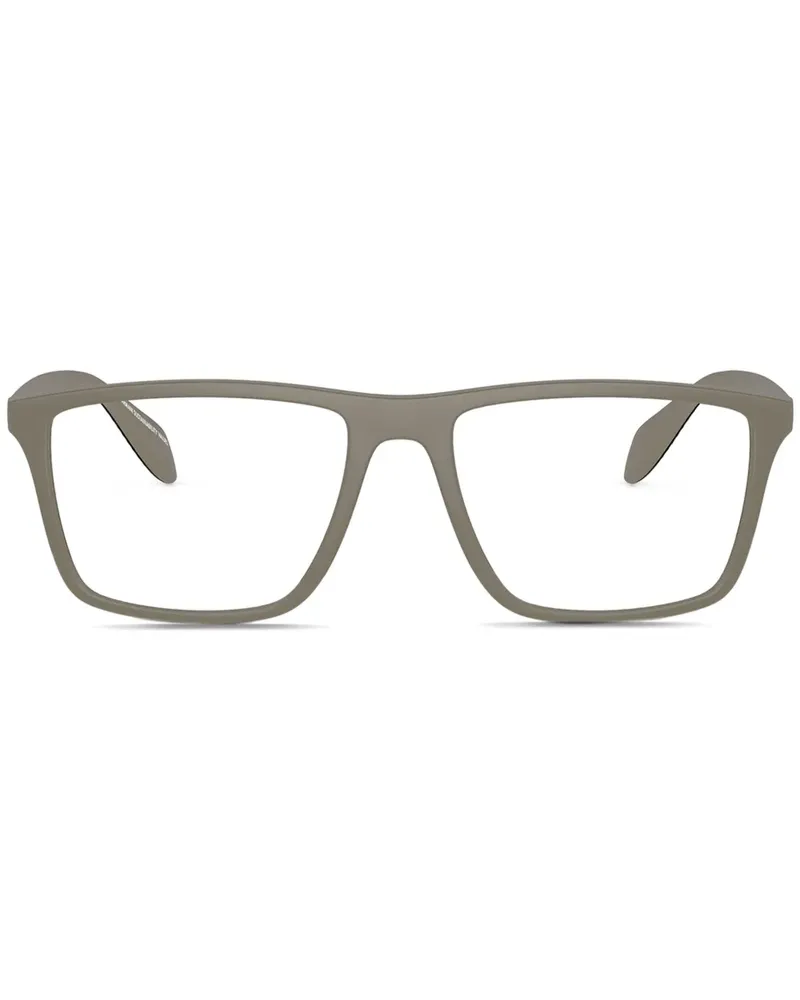 Emporio Armani Brille mit eckigem Gestell - Grau Grau