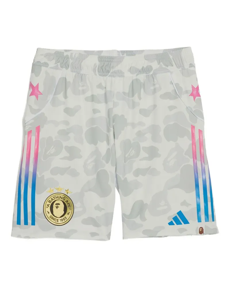 adidas Fußballshorts mit Camouflage-Print - Grau Grau