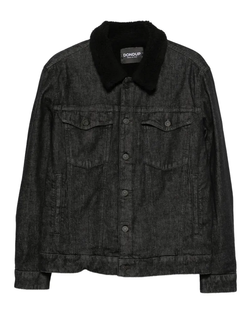 Dondup Jeansjacke mit Shearling-Kragen - Schwarz Schwarz