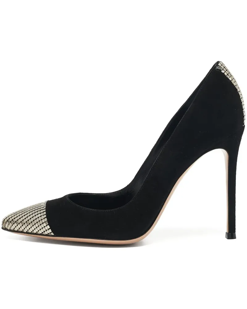 Gianvito Rossi Spitze Pumps mit Kristallen - Schwarz Schwarz