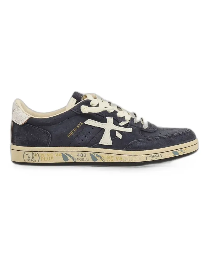 Premiata Bskt Clay logo-patch sneakers - Blau Blau