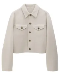 Filippa K Geknöpfte Cropped-Jacke Nude