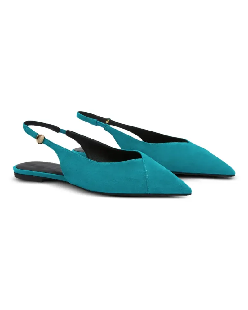 Furla Sfera pointed-toe slingback ballet flats - Blau Blau