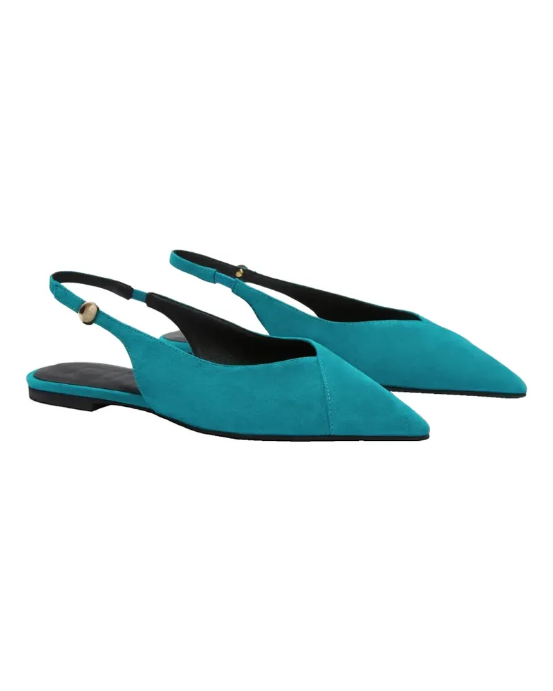 Furla Sfera pointed-toe slingback ballet flats - Blau Blau