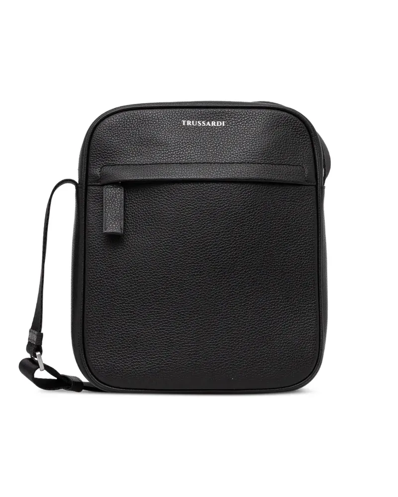 Trussardi Mittelgroße Kuriertasche - Schwarz Schwarz