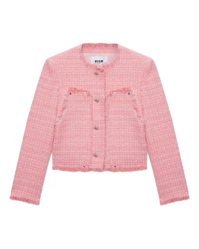 MSGM frayed jacket - Rosa Rosa