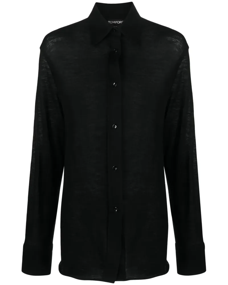 Tom Ford Hemd aus Kaschmir - Schwarz Schwarz