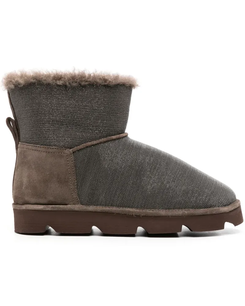 Brunello Cucinelli Stiefeletten aus Leder - Braun Braun