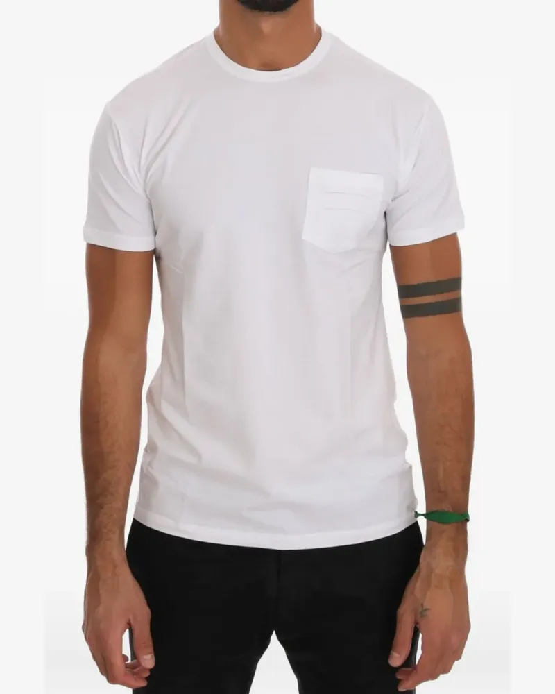 Daniele Alessandrini T-Shirt mit Brusttasche - Weiß Weiß