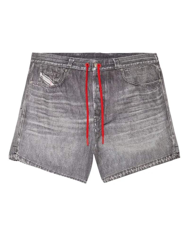 Diesel Bmbx-Nico Badeshorts mit Jeans-Print - Grau Grau