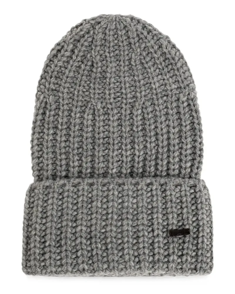 Dsquared2 Grob gestrickte Beanie - Grau Grau