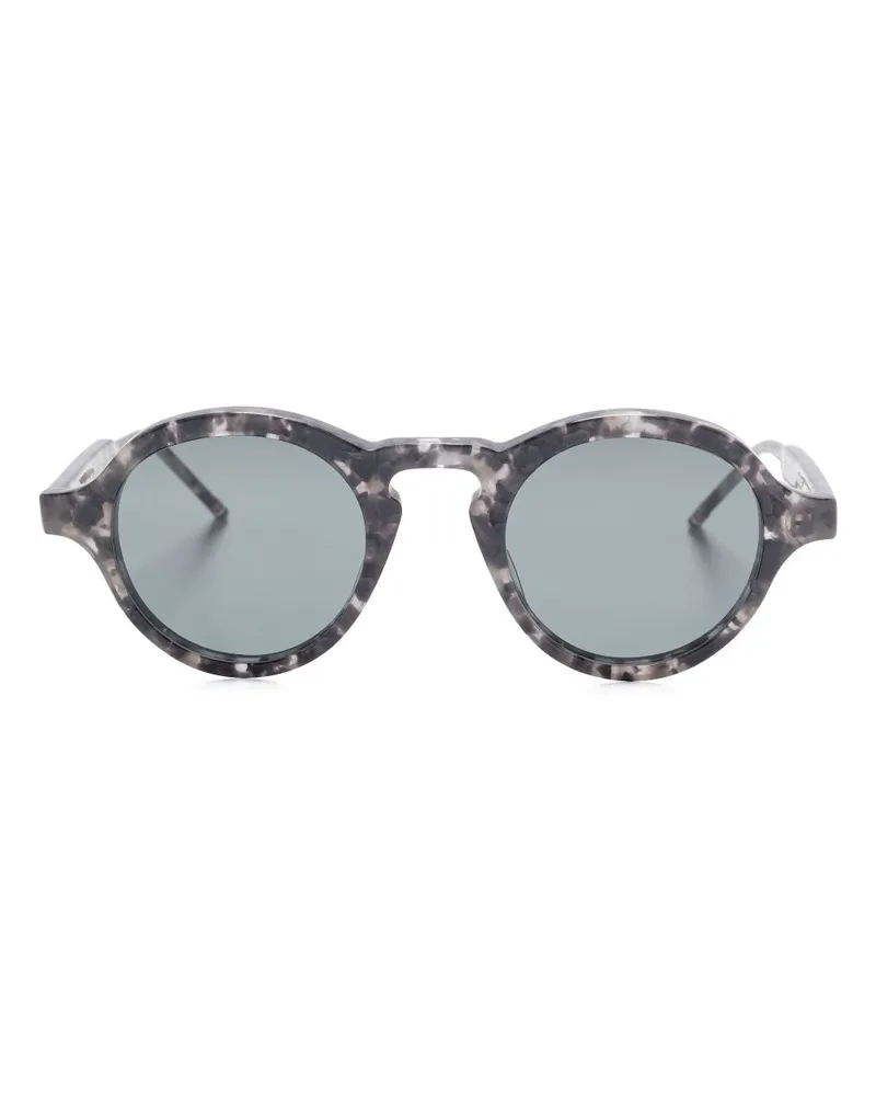 Thom Browne Sonnenbrille mit rundem Gestell - Grau Grau