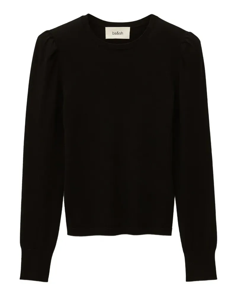 ba&sh Britania Strick mit Puffärmeln - Schwarz Schwarz